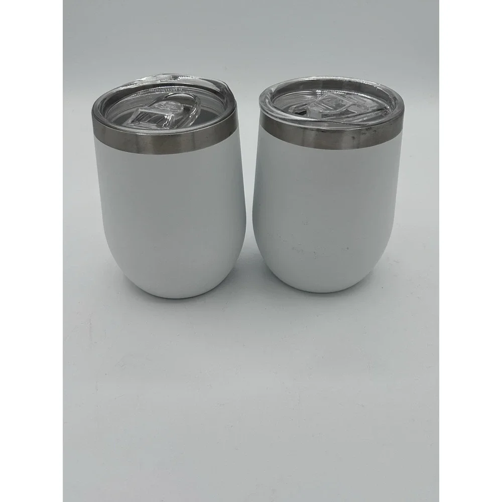 Johnnie-O White Surf (Set Of 2) 12 Oz Tumbler Cup Stainless Steel with lid